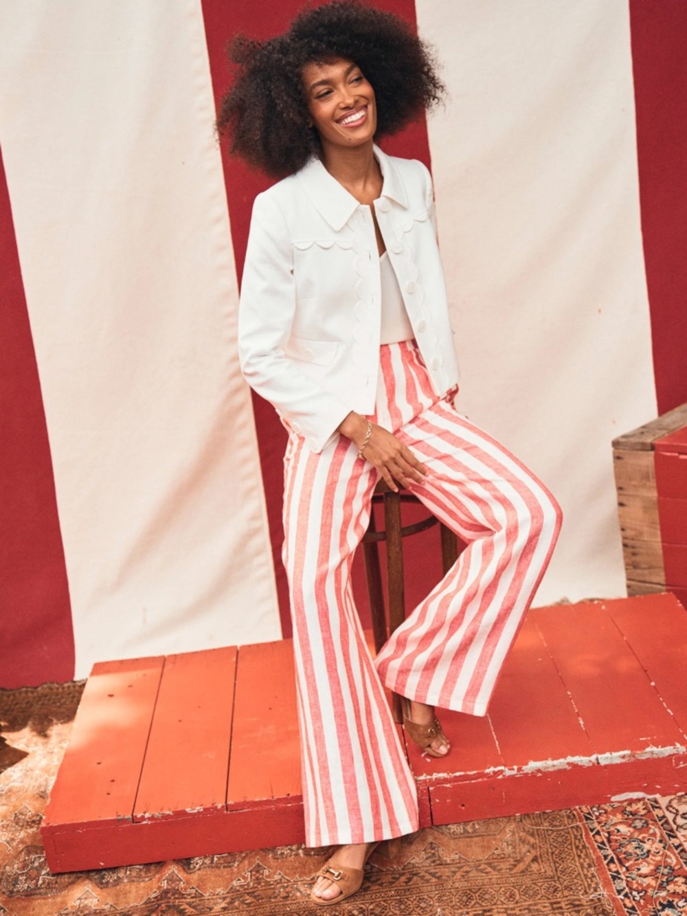 InWear Copenhagen linen blend striped AmosilW pants